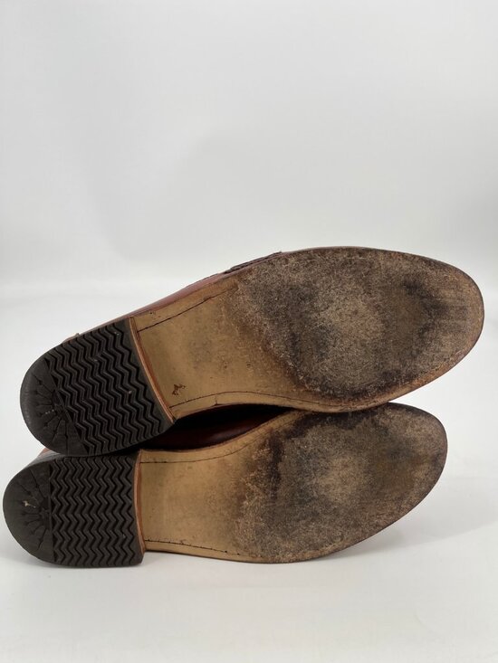 Allen Edmonds Maxfield Tassel Loafers Brown Sz 10.5D Leather Woven Trim Slip On main image 5